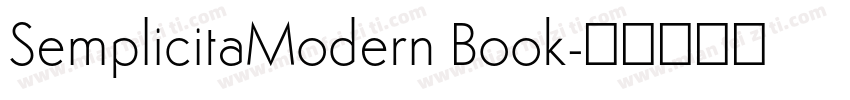 SemplicitaModern Book字体转换
